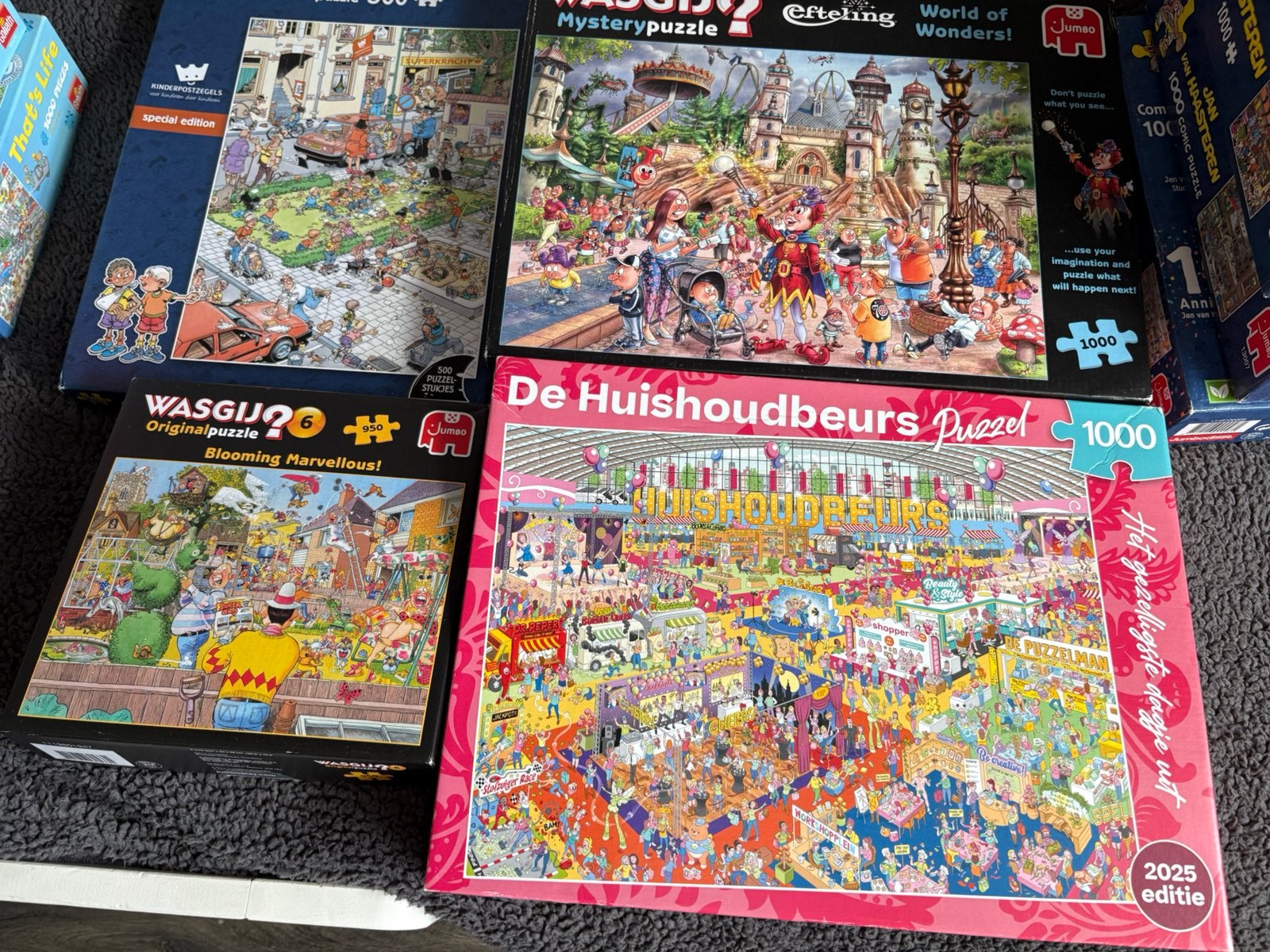 Te koop of ruilen allerlei puzzels van haasteren wasglij, Hobby en Vrije tijd, Ophalen, 500 t/m 1500 stukjes, Zo goed als nieuw