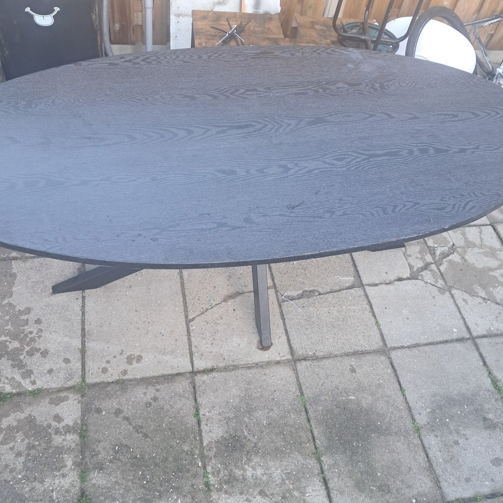 industrieel ovale tafel, Ophalen of Verzenden, Ovaal, 200 cm of meer