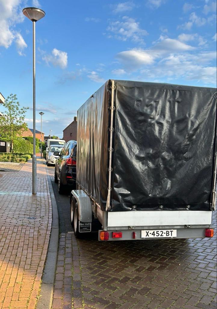 Geremde tandemasser huifaanhanger / bagagewagen, Auto diversen, Aanhangers en Bagagewagens, Ophalen of Verzenden, Gebruikt