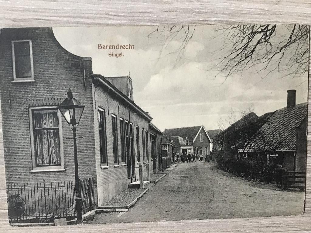 Barendrecht Singel 1918, Verzamelen, Ansichtkaarten | Nederland, Verzenden, Voor 1920, Gelopen, Zuid-Holland