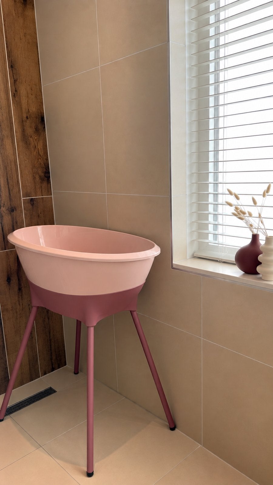 Luma babybad roze, Gebruikt, Badje, Standaard, Ophalen