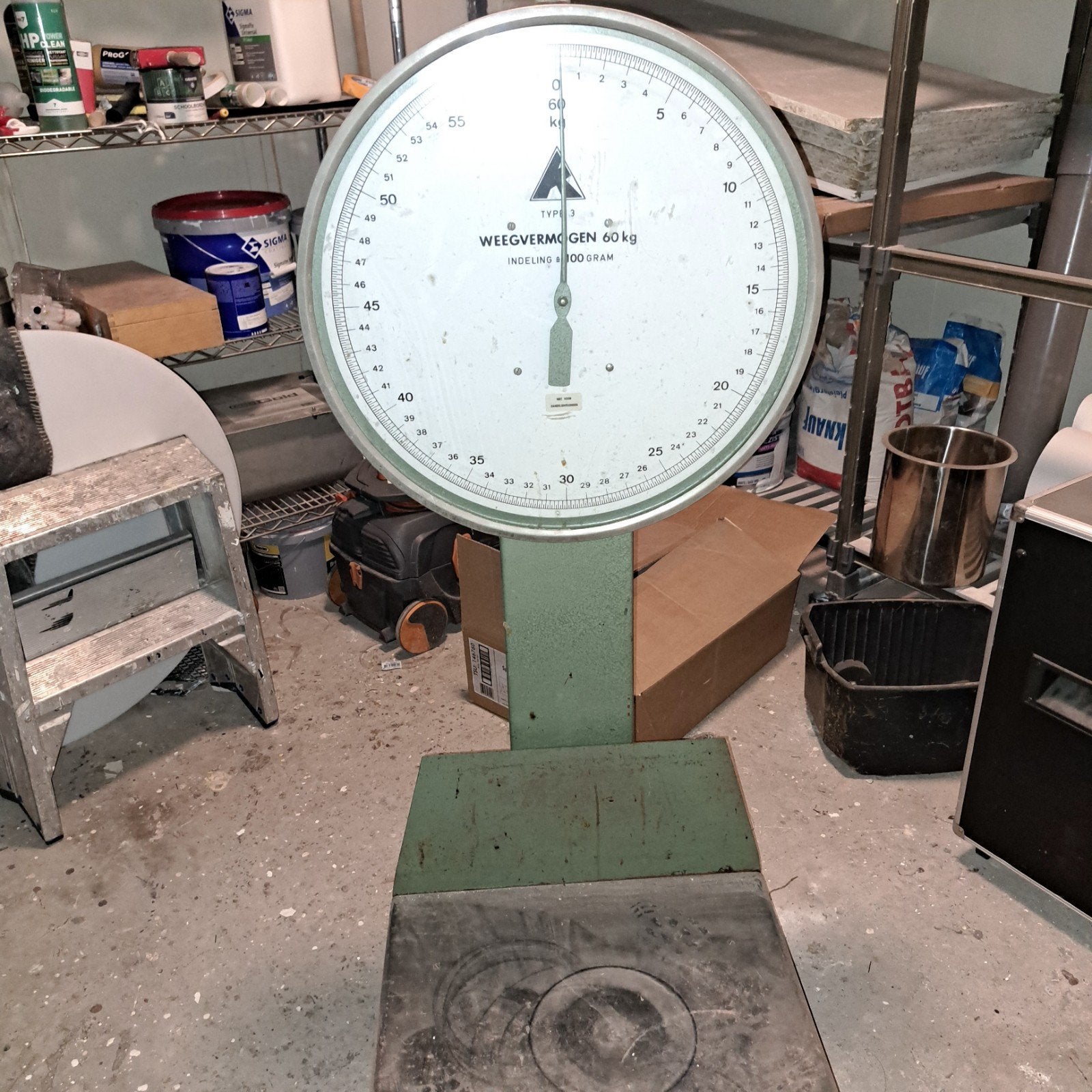 Prachtige Vintage Industriele Weegschaal
– Berkels Patent (6, Ophalen of Verzenden