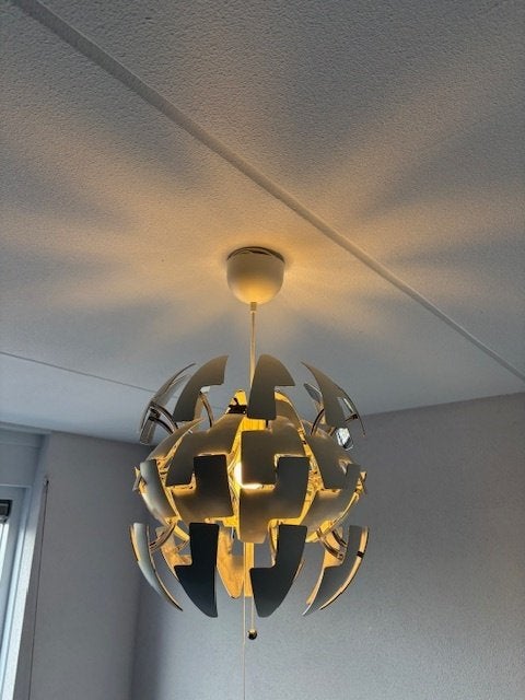 IKEA PS 2014 Hanglamp - Wit/Zilver - Veranderbare Vorm, Ophalen, Kunststof, Modern, Industrieel, Design, E27 (groot)