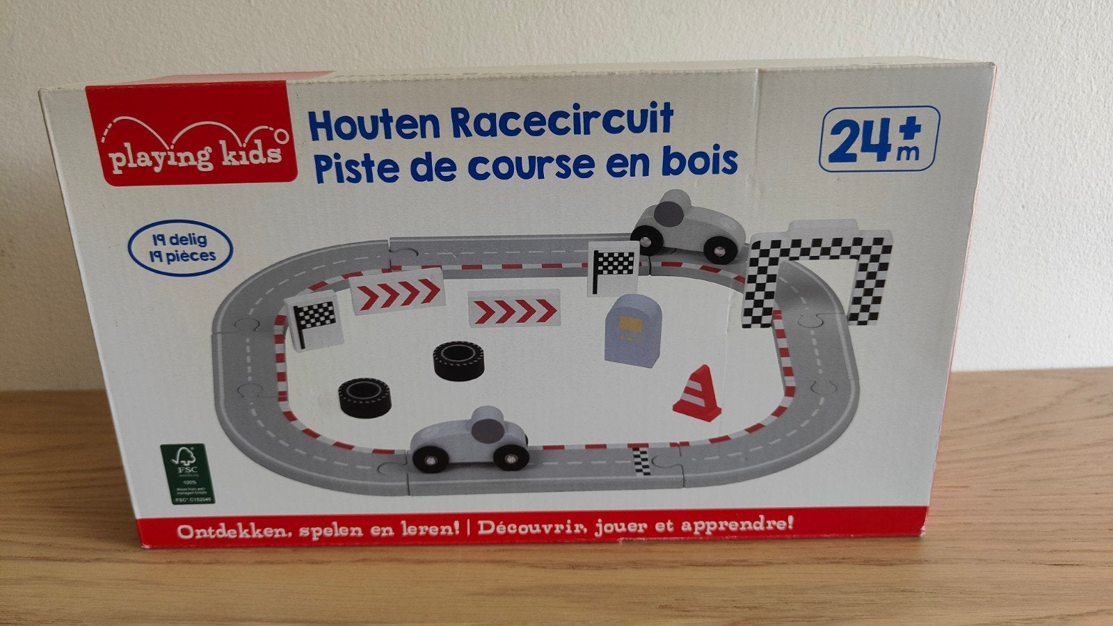 Playing Kids houten Racecircuit, Ophalen of Verzenden, Nieuw, Handmatig, Overige merken