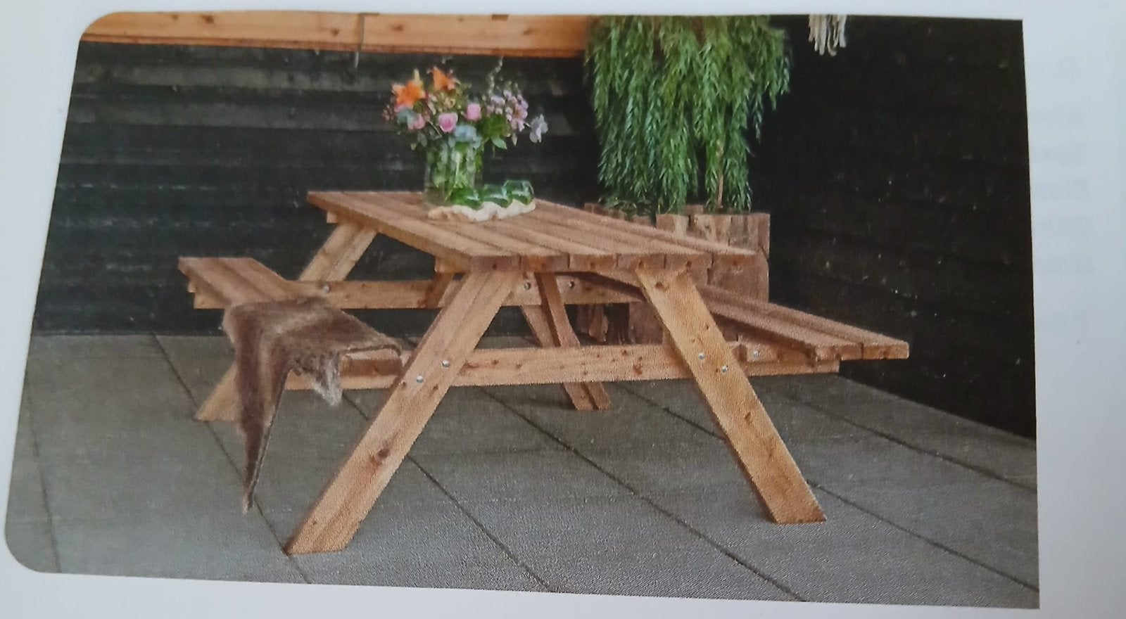 Picknicktafels, Ophalen, Nieuw, Rechthoekig, Hout