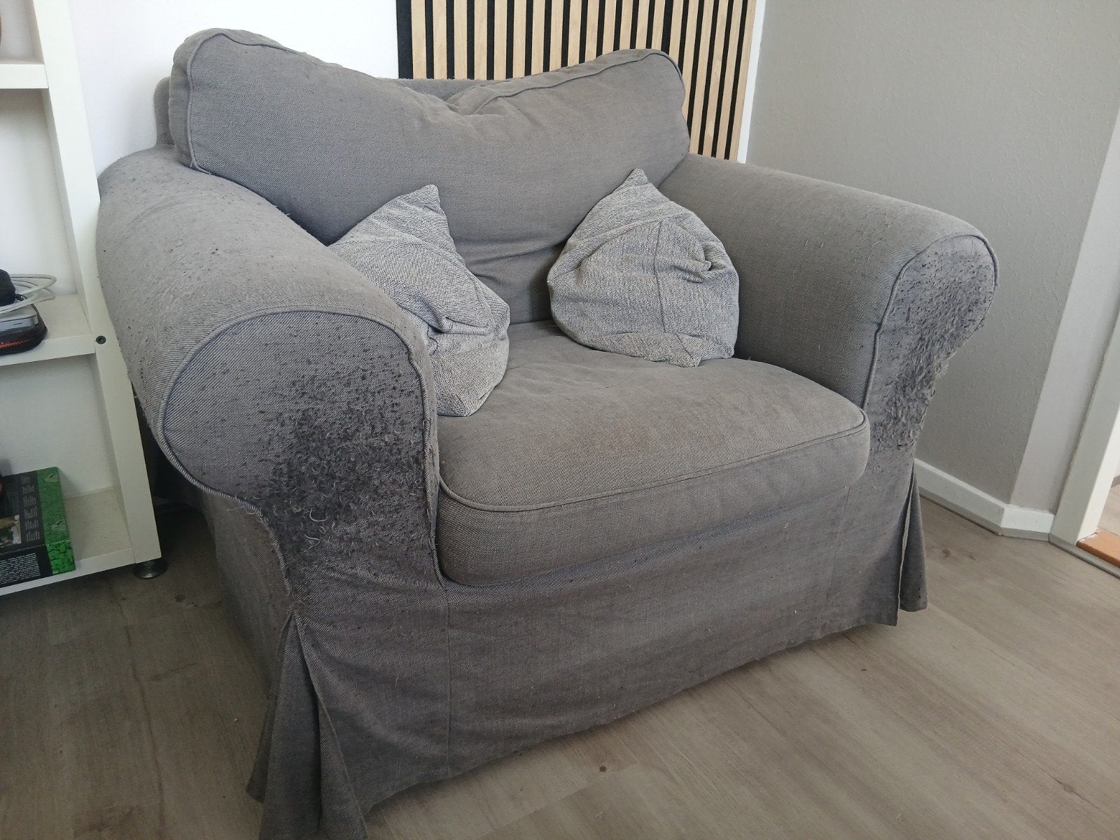 Elktorp stoel grijs, Huis en Inrichting, Banken | Sofa's en Chaises Longues, Ophalen of Verzenden