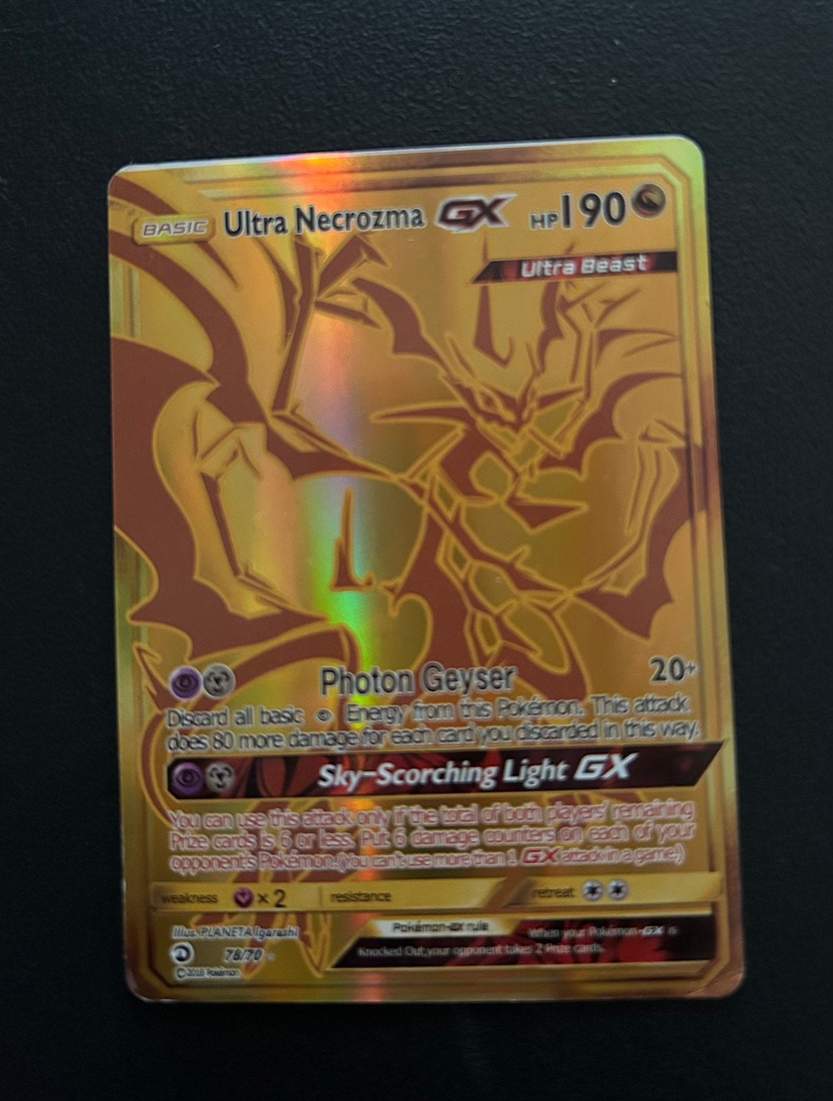 Ultra Necrozma GX Pokémon kaart, Ophalen, Zo goed als nieuw