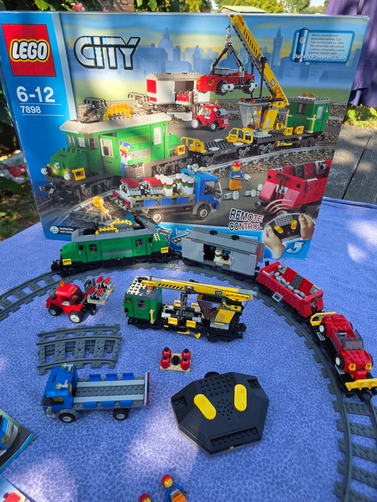 LEGO City Trein 7898 - Cargo Train Deluxe (Compleet), Lego, Ophalen of Verzenden, City, Gebruikt