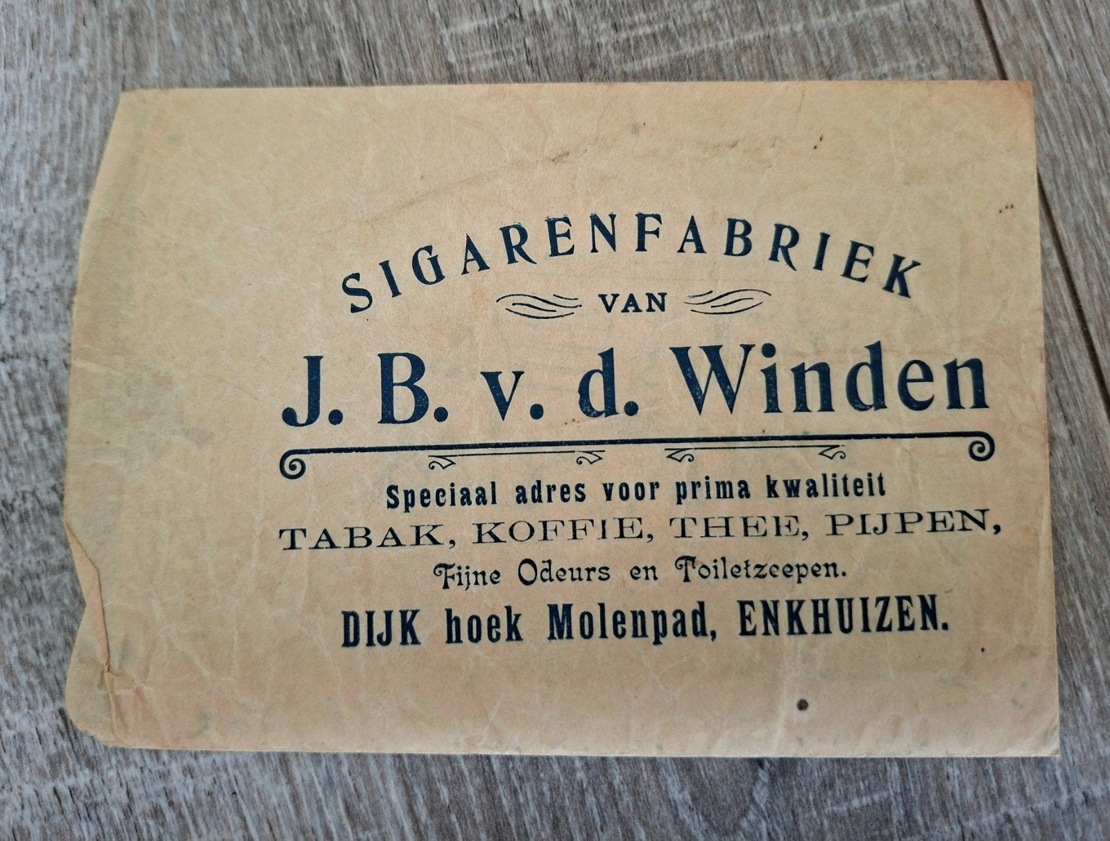 ENKHUIZEN  -  Anno  1910         SIGAREN ZAKJE, Ophalen of Verzenden, Gebruikt, Tabaksdoos of Verpakking