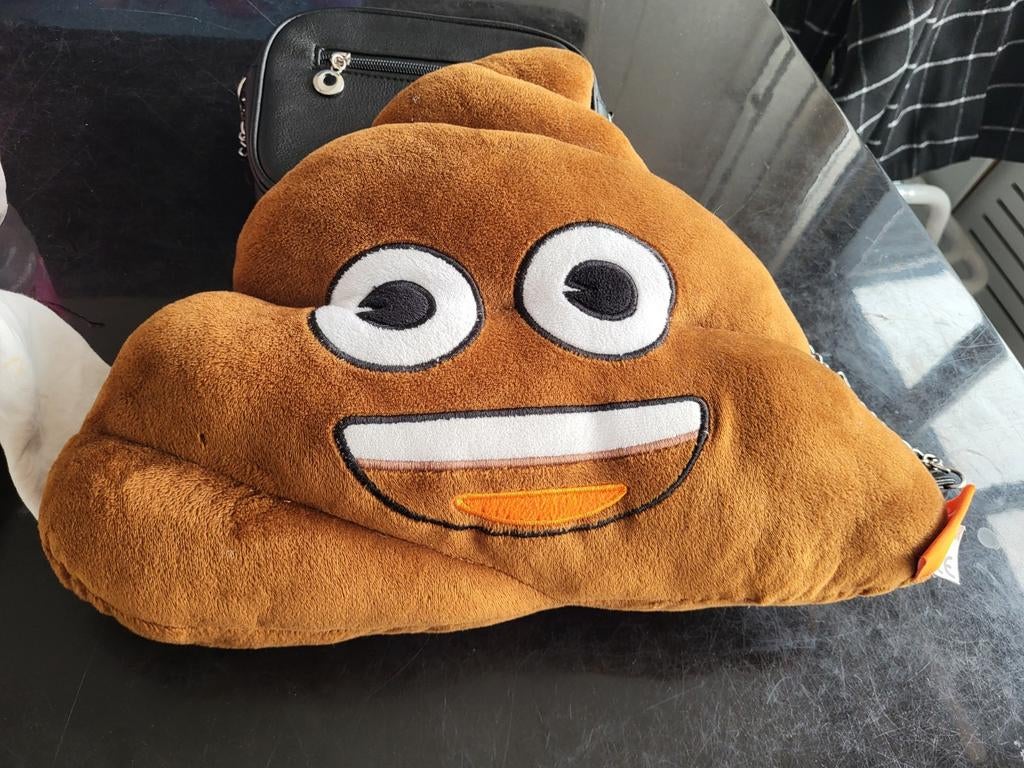 Emoji Poep Knuffel - 30 cm hoog, Gebruikt, Overige merken, Overige karakters, Overige typen