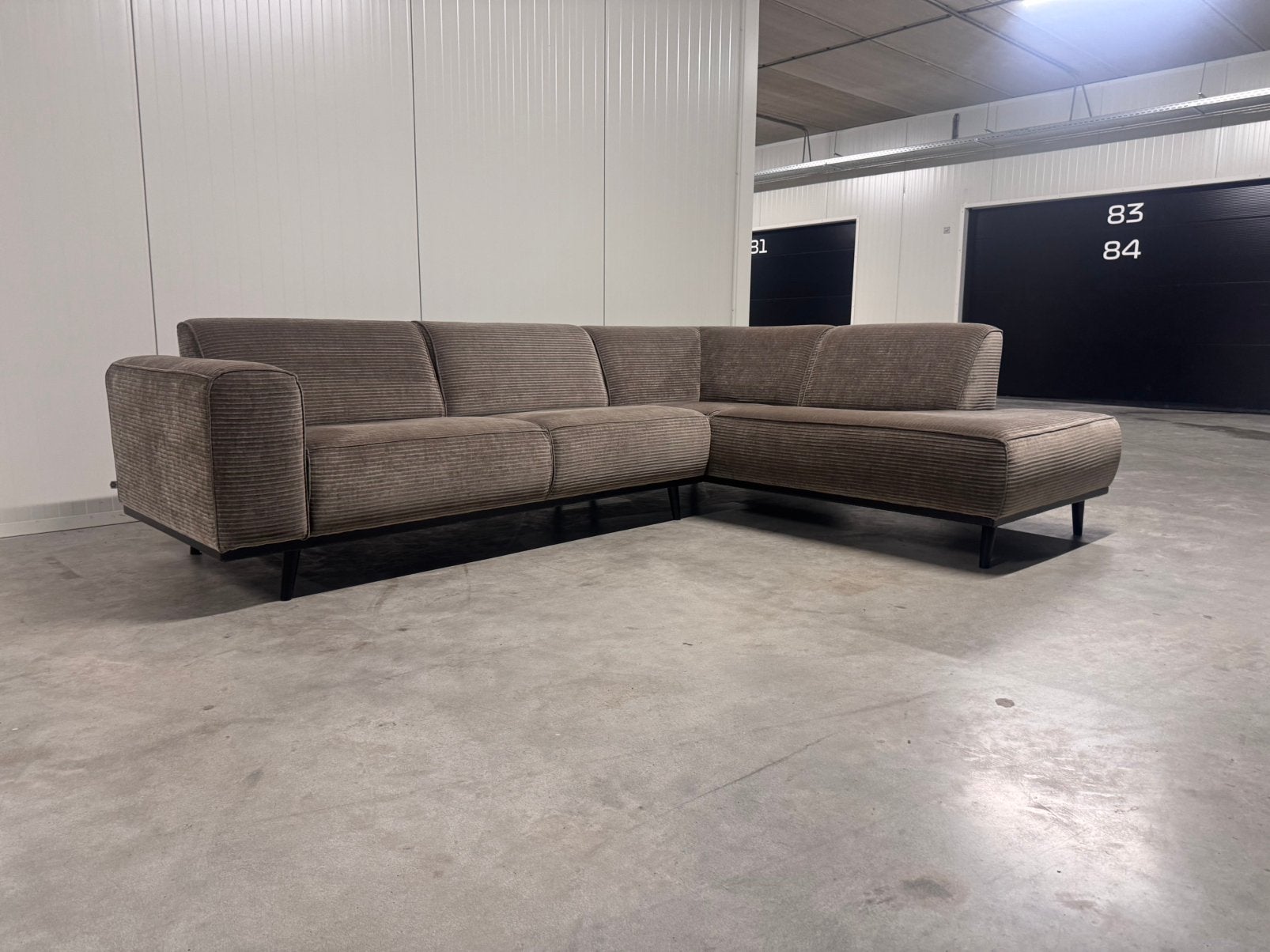 Hoekbank BePureHome Ribstof Velours GRATIS BEZORGING, Ophalen, Zo goed als nieuw, 150 cm of meer, Vierpersoons of meer