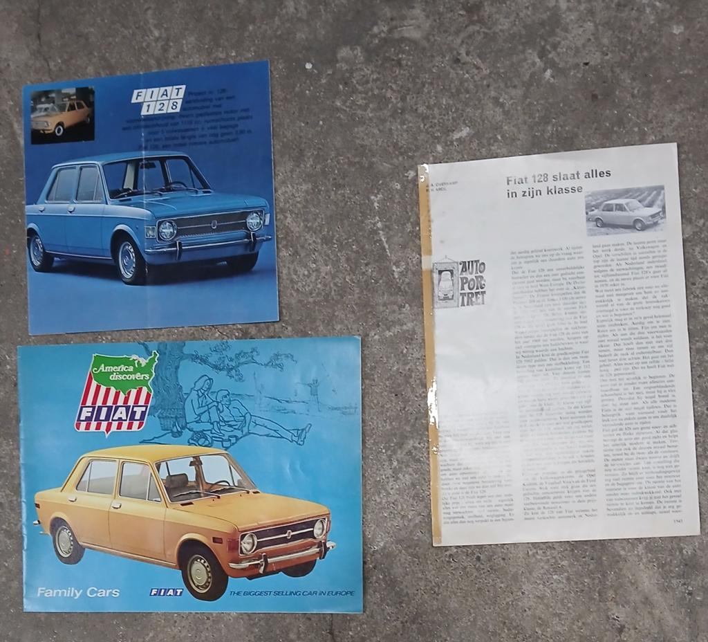 Vintage Fiat 128 & 124 Special/Station Wagon Brochures, Ophalen of Verzenden, Gelezen, Fiat S.p.A.
