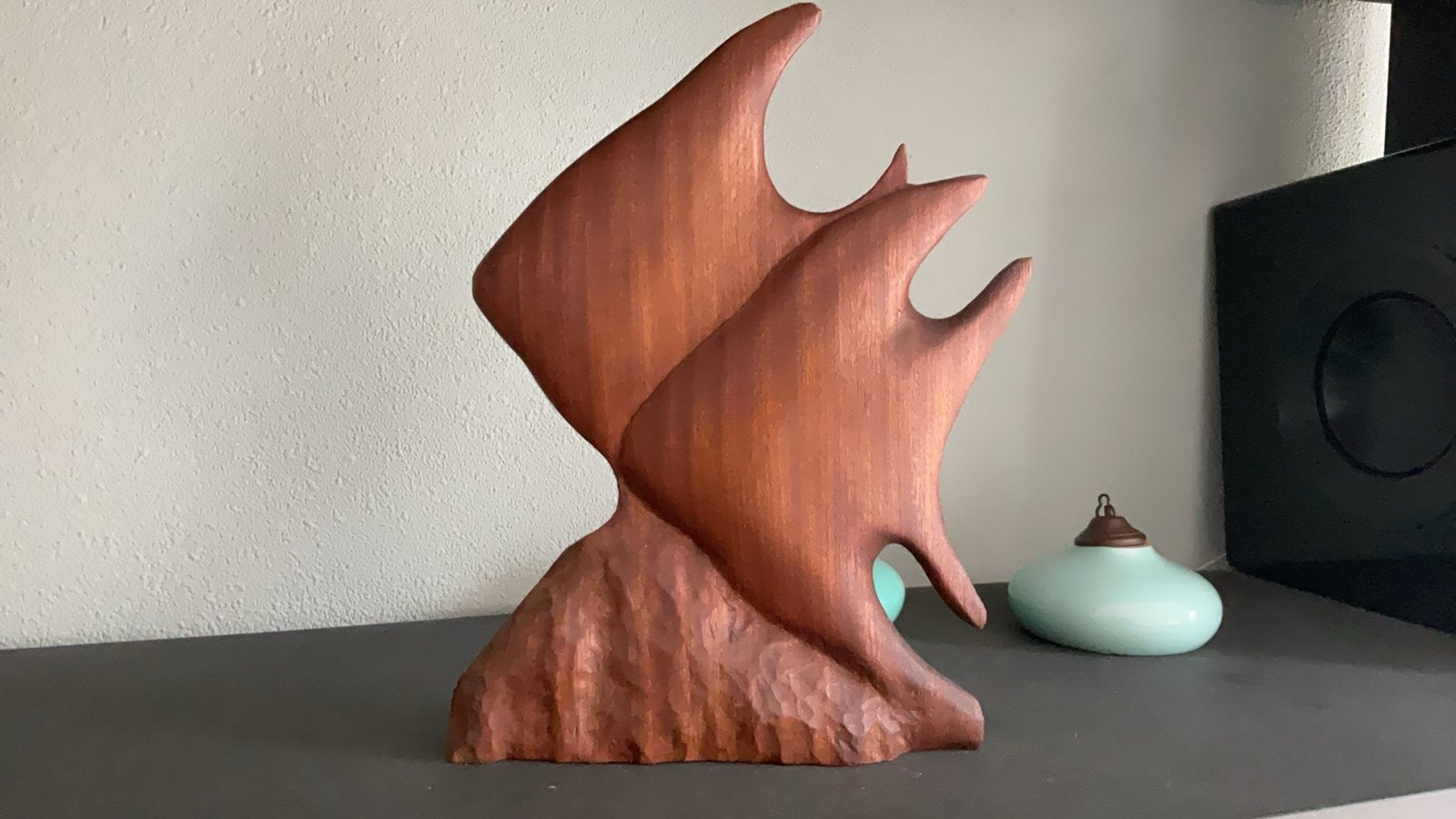Abstract houten sculptuur - Handgemaakt, Ophalen of Verzenden, Handgemaakt, 20 - 50 cm, Beeld