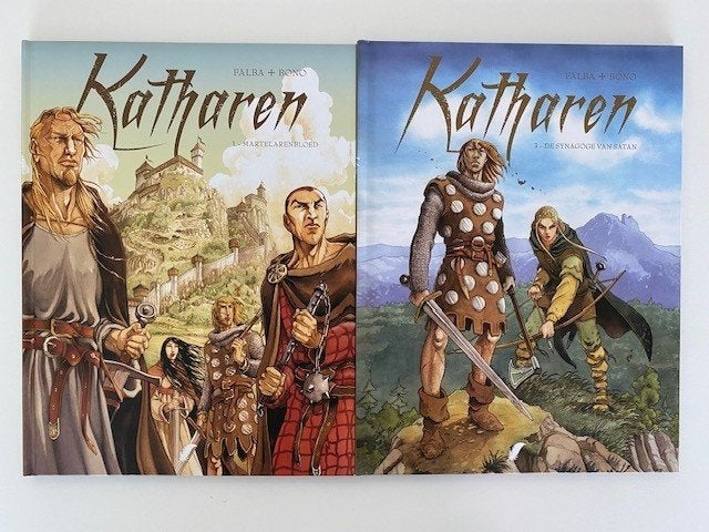 Katharen, HC, Falba/Bono, religieuze oorlog, Meerdere stripboeken, Ophalen of Verzenden, Zo goed als nieuw