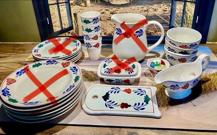 Boerenbont servies, lees wat er nog beschikbaar is!, Ophalen, Overige merken, Keramiek, Landelijk/Boerenbont
