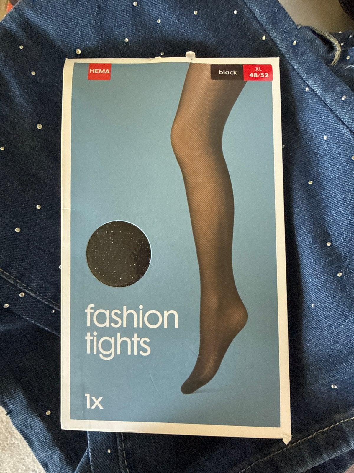 Hema Fashion Tights Zwart XL 48/52, Zwart, Nieuw, Panty, Ophalen