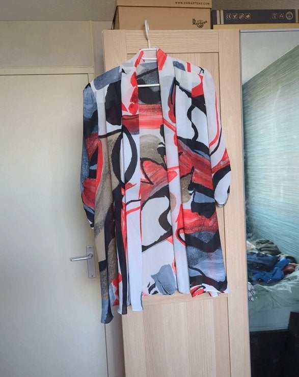 Overslag blouse, Verzenden, Wit, Maat 42/44 (L), Onbekend