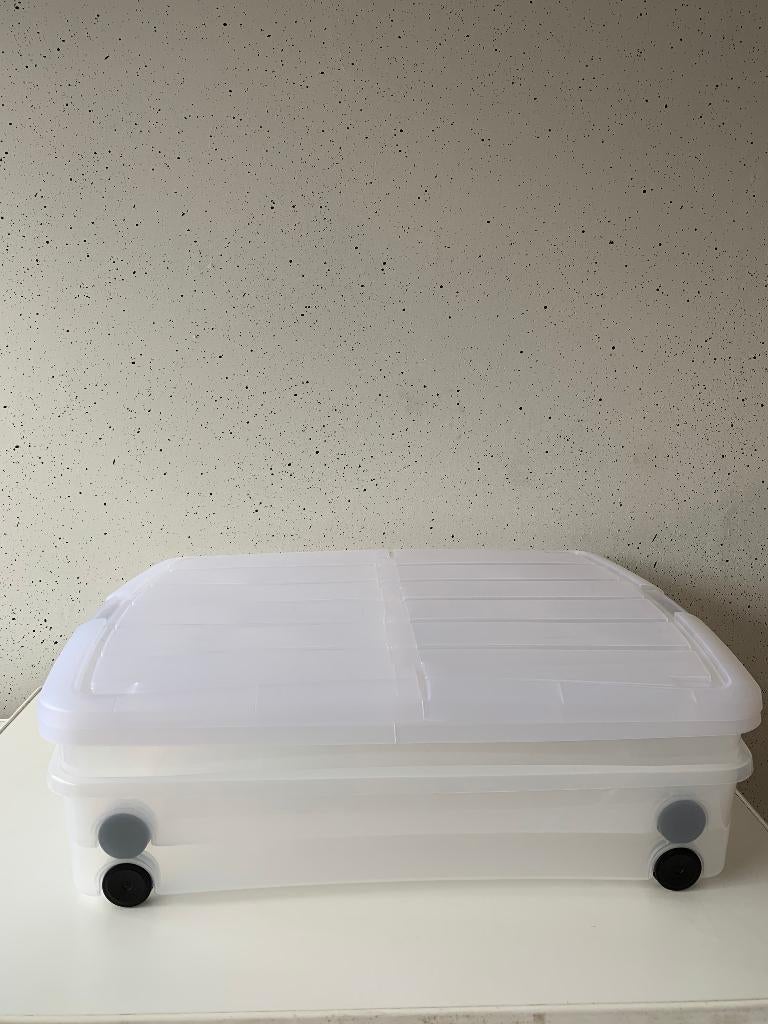IRIS Clearbox onder-het-bed Opbergbox- 2x 50L, Overige materialen, 50 tot 100 cm, Info@iriseurope.nl, Verzenden