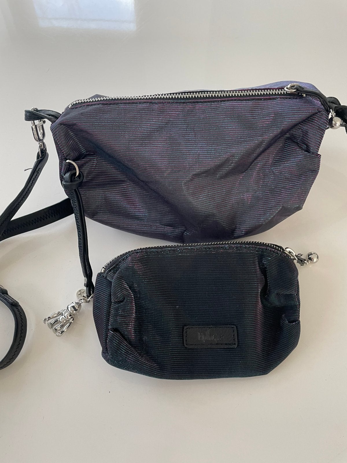 Kipling tassenset, NIEUW, paars/blauw, glanzend, Ophalen of Verzenden, Nieuw, Overige kleuren, Kipling