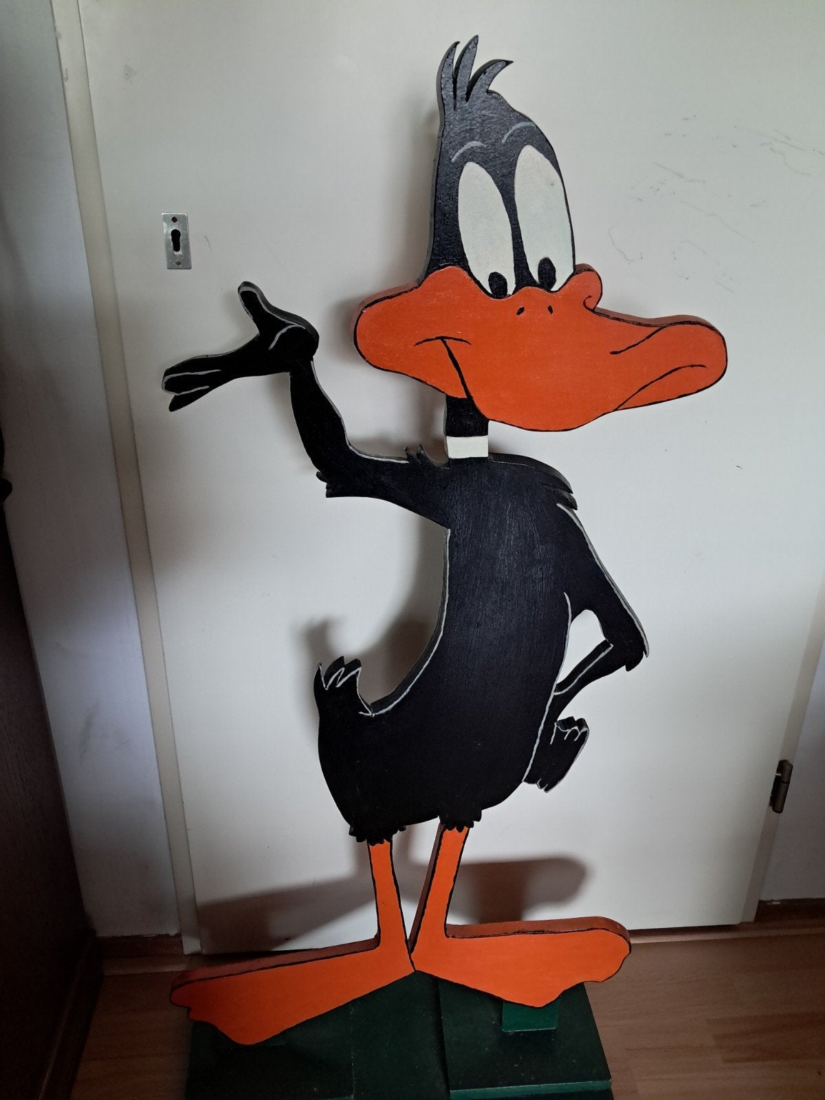 Daffy Duck figuur 113cm van hout of spaanplaat, Ophalen, Gebruikt