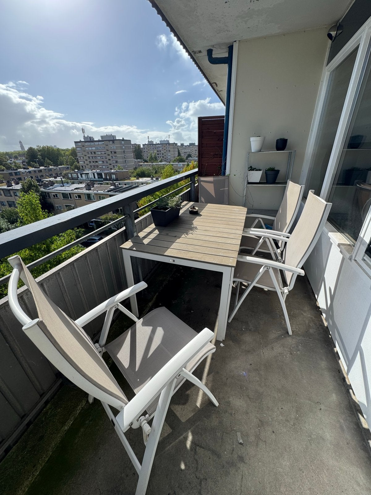 Bellagio Tuinset met 4 stoelen - Gebruikt, Tuin en Terras, 4 zitplaatsen, Gebruikt, Eettafel, Aluminium