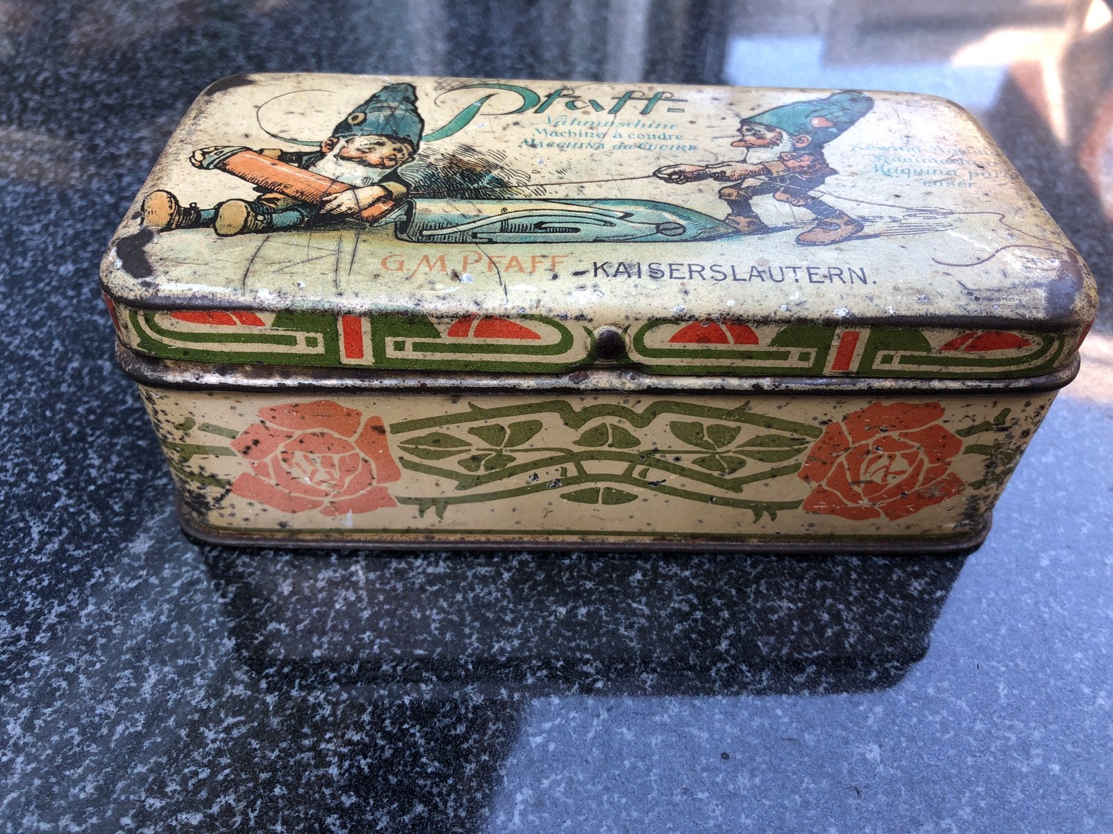 Te koop pfaff blikken doosje, Verzamelen, Ophalen of Verzenden, Gebruikt, Overige