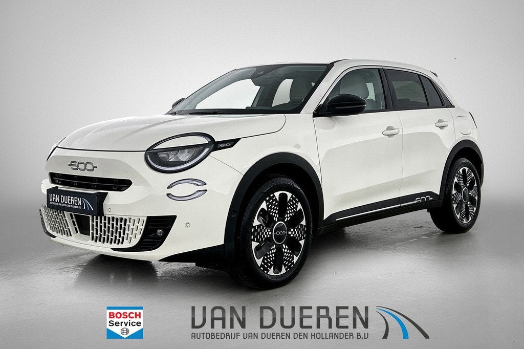 Fiat 600 1.2 Hybrid La Prima Carplay, Leder, Camera, Auto's, Fiat, Gebruikt, 1199 cc, 620 kg, Wit