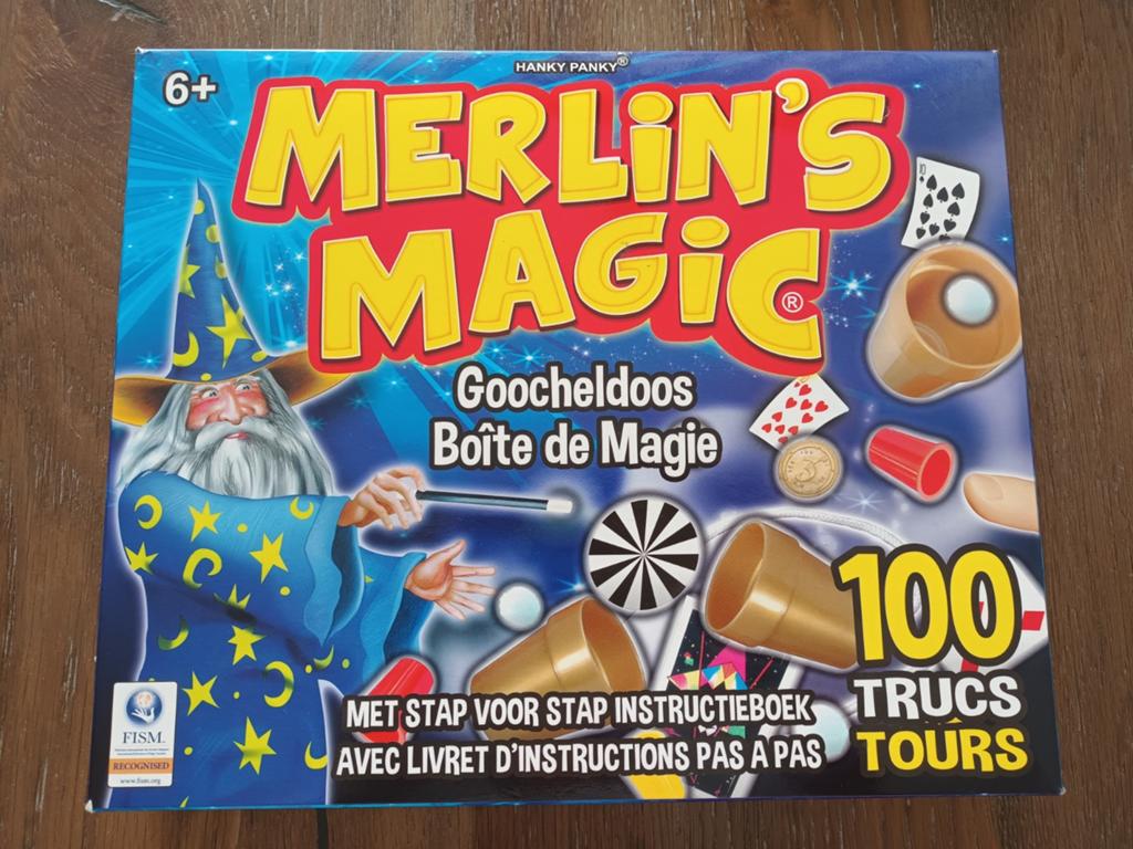 Goocheldoos Merlin's Magic, toverdoos, goochelen, truc, Ophalen, Gebruikt, Jongen of Meisje