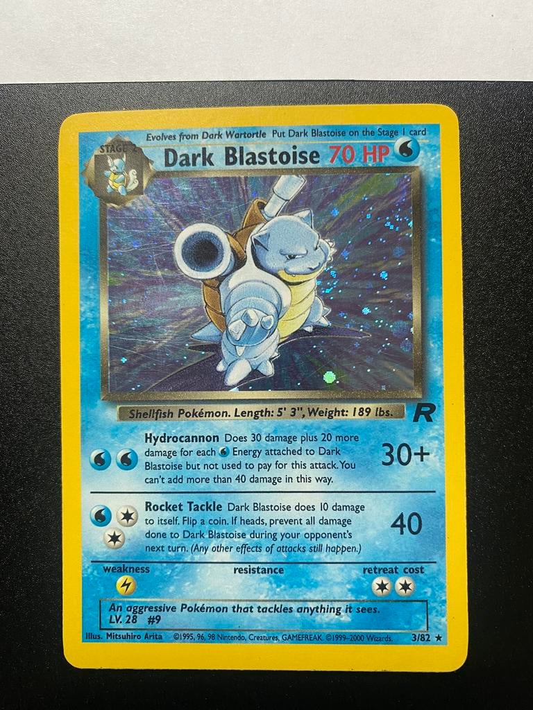 Pokemon dark bastoise 3/82, Ophalen of Verzenden, Zo goed als nieuw