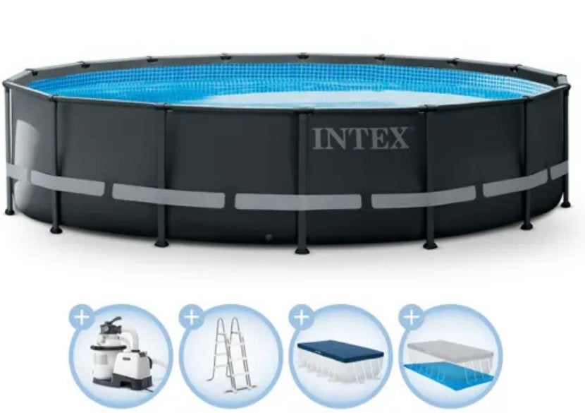 Zwembad Intex Ultra XTR Frame, Tuin en Terras, Zwembaden, Zo goed als nieuw, Opzetzwembad, 120 cm of meer, 400 cm of meer, 300 cm of meer