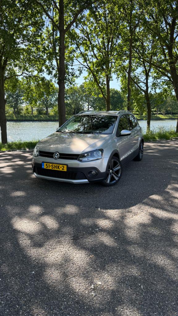 Volkswagen Polo Cross 1.2 TSI 77KW DSG 2011 Beige, Auto's, Stof, 40 €/maand, Zwart, Beige