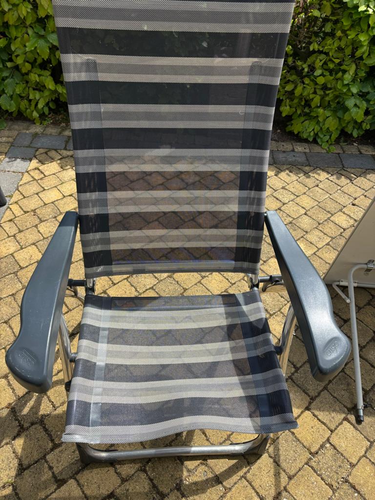 Ultralichte camping set: verstelbare stoelen en tafel, Ophalen of Verzenden, Zo goed als nieuw, Campingstoel