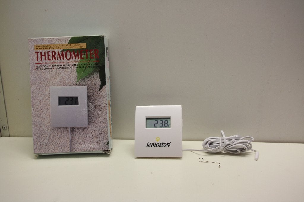Digitale thermometer met externe probe. Nieuw., Kunststof, Binnenthermometer, Nieuw, Digitaal display