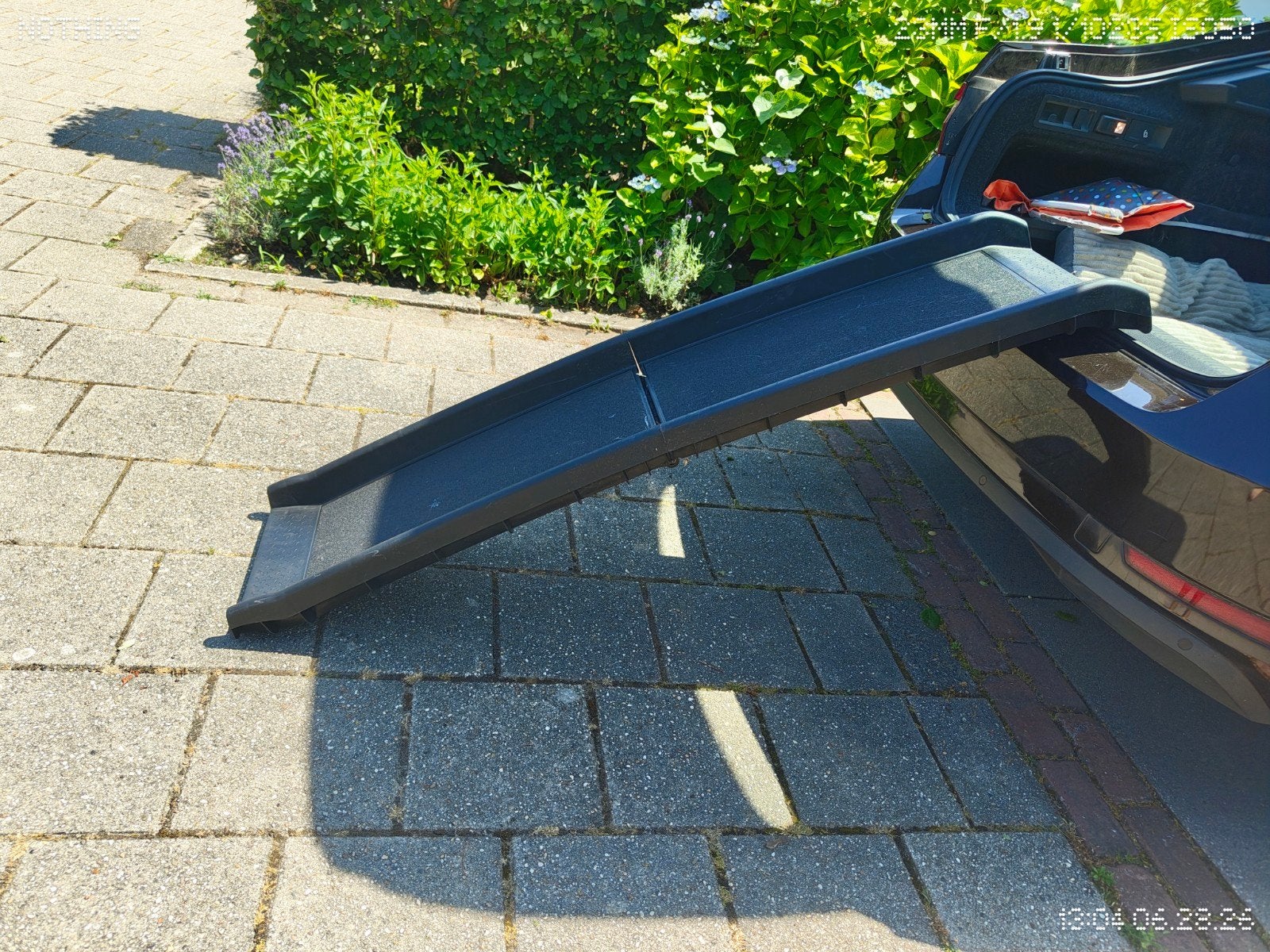 Honden loopplank auto, Ophalen