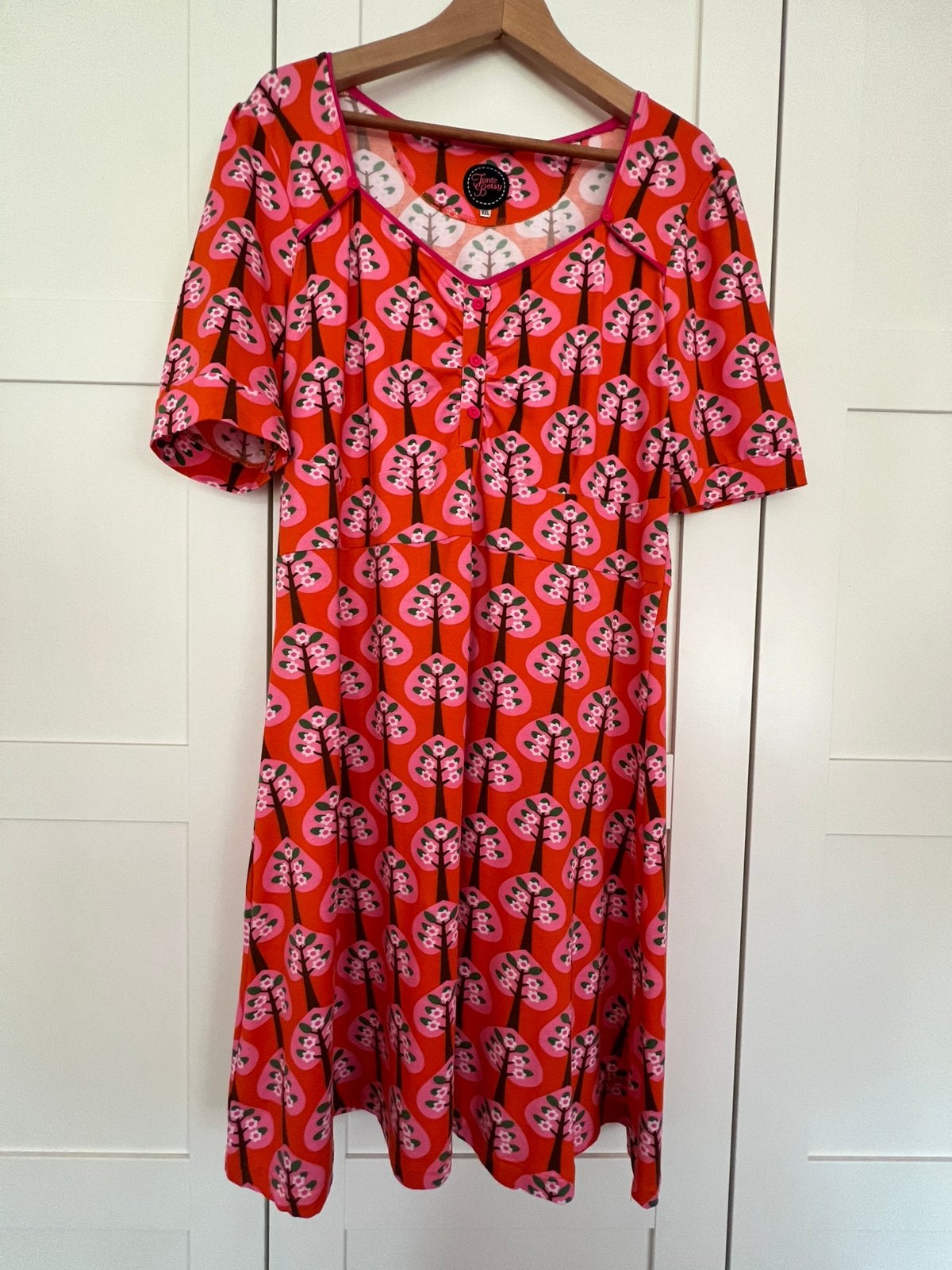 Jurk Tante Betsy xxl, Ophalen, Maat 46/48 (XL) of groter, Oranje, Zo goed als nieuw
