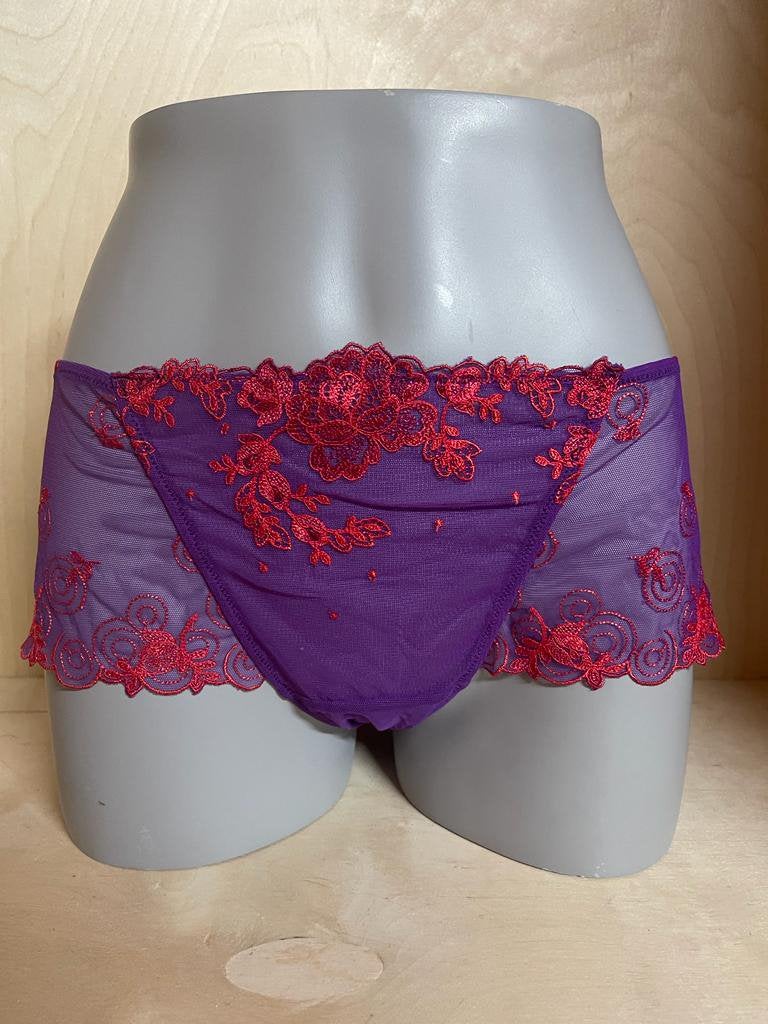 Lise charmel short maat 42 model acco405, Verzenden, Paars, Broekje of Short