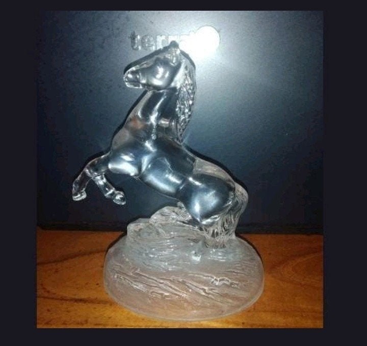 Glazen paard sculptuur - Uniek decoratiestuk, Ophalen of Verzenden