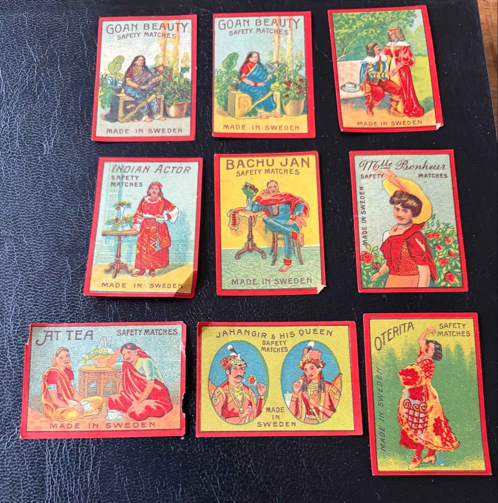 Vintage luciferdoosjes etiketten - India/Zweden, Ophalen of Verzenden, Gebruikt