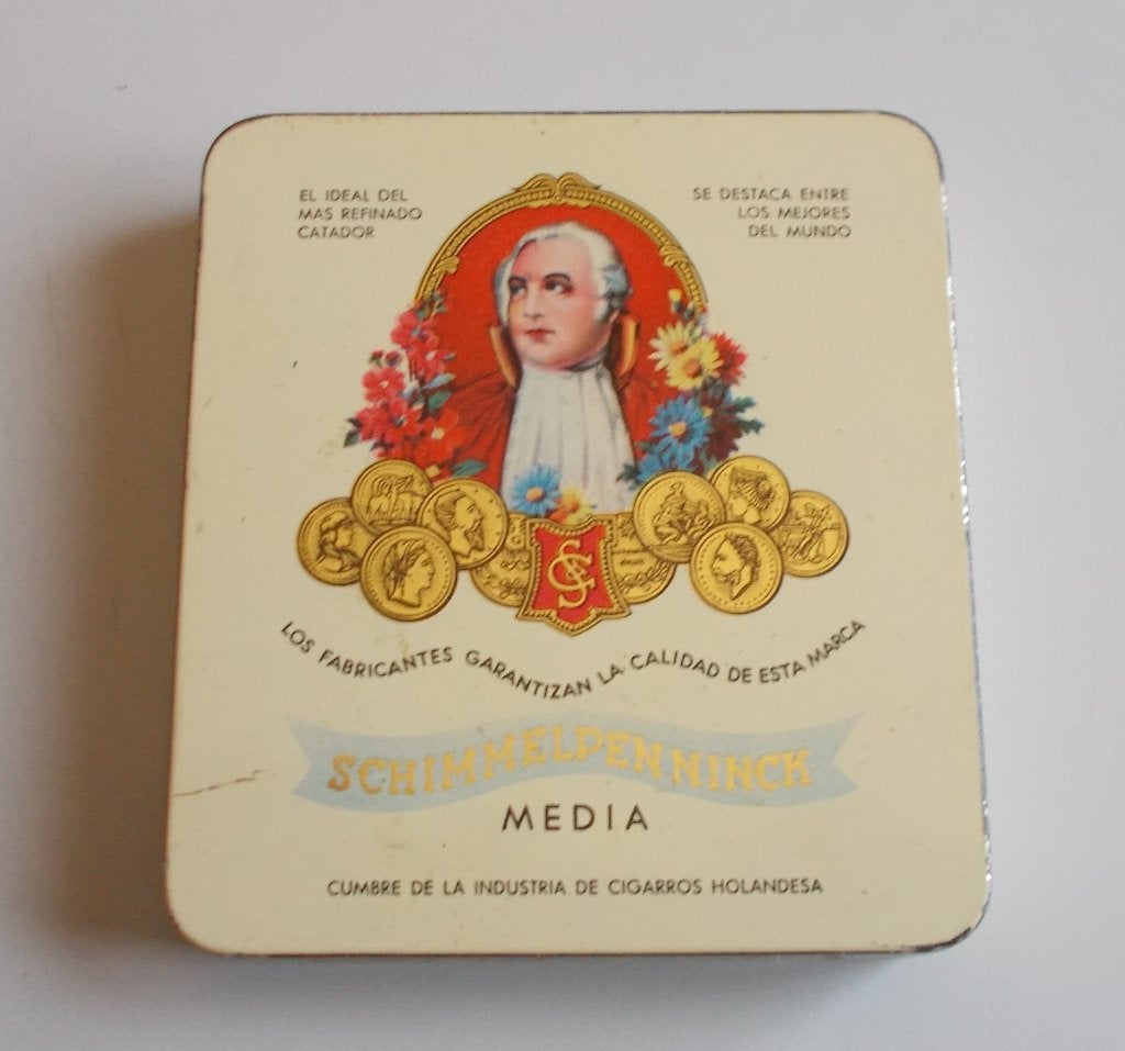 Sigarenblik - Schimmelpeninck - MEDIA. (B), Ophalen of Verzenden, Gebruikt, Tabaksdoos of Verpakking