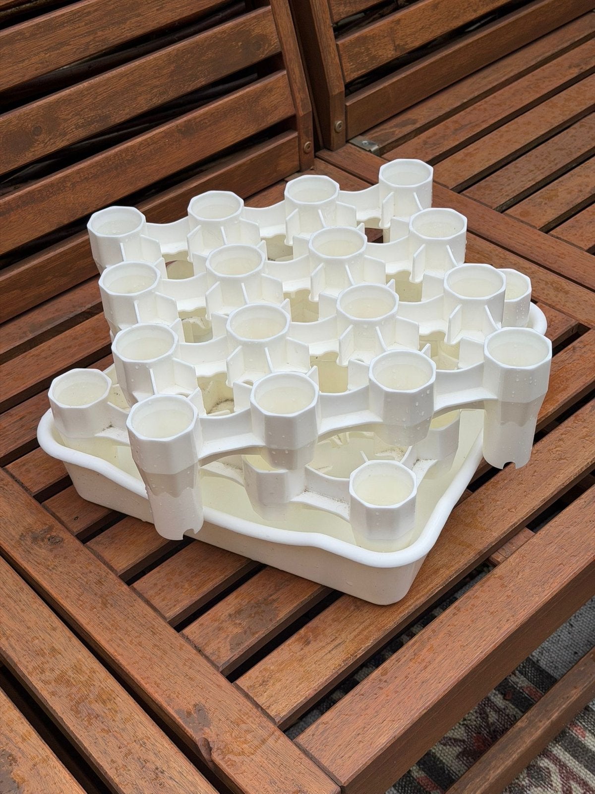 Easy Drain flessendroogrek met lekbak voor bierflessen, Ophalen, Zo goed als nieuw