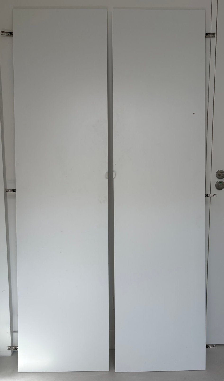 Twee Pax kastdeuren wit 50x195 incl. greepjes, Ophalen, Kunststof, Minder dan 80 cm, Binnendeur