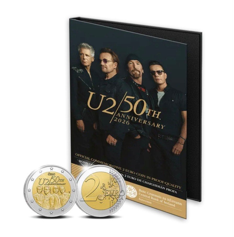 Voorverkoop - €2 PROOF munt U2 Ierland, Verzenden, 2 euro, Ierland, Geboorte of Huwelijk