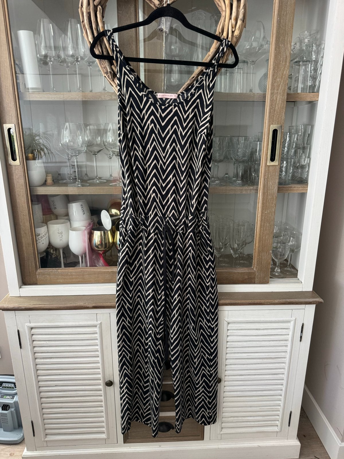 Studio Anneloes Jumpsuit Mouwloos Herringbone Maat M, Kleding | Dames, Jumpsuits, Ophalen of Verzenden, Gedragen, Maat 38/40 (M)