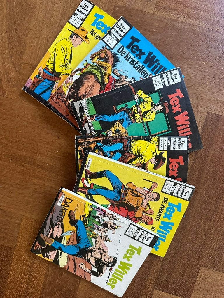 Grote partij Tex Willer Classics 47 stuks,  nrs. 67-128, Gelezen, Ophalen of Verzenden, Diversen, Meerdere stripboeken