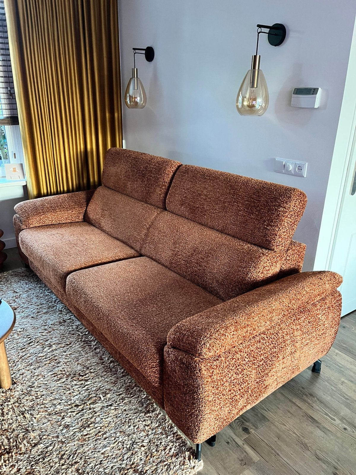 Moderne 3 zitsbank 1/2 jaar oud, Ophalen, Driepersoons, 75 tot 100 cm, Zo goed als nieuw