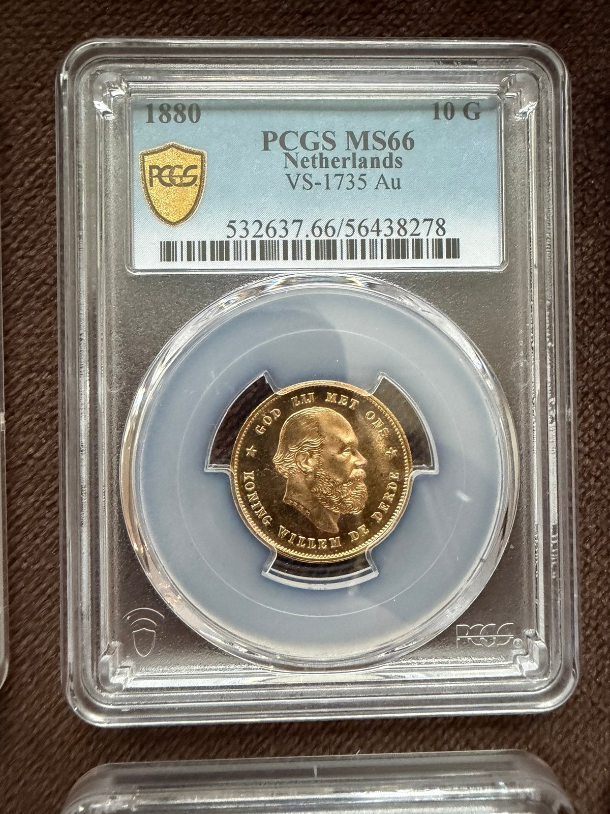Gouden tientje Gulden Willem III 1880 MS66, Postzegels en Munten, Munten | Nederland, Koning Willem III, Losse munt, 10 gulden