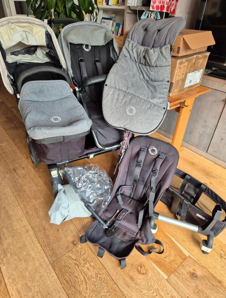 Bugaboo Donkey Duo - Complete set voor 2 kinderen, Ophalen, Gebruikt, Bugaboo, Combiwagen