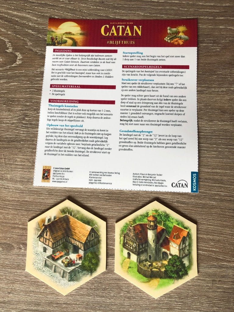 NIEUW scenario BLIJF THUIS van Kolonisten van Catan, Een of twee spelers, Ophalen of Verzenden, Nieuw, 999 games