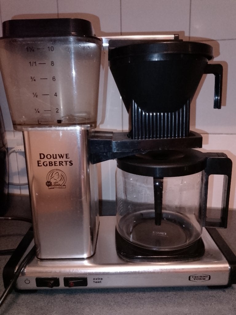 Douwe Egberts Technivorm Moccamaster KBG 741, Zilver  2002, Gebruikt, Koffiemachine, Gemalen koffie, Ophalen of Verzenden