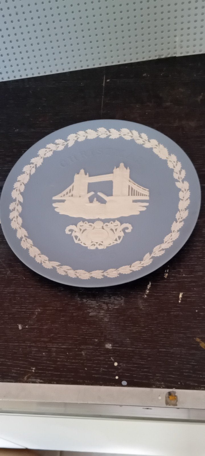 WEDGWOOD Blue Jasper kerstbord 1975, Ophalen of Verzenden